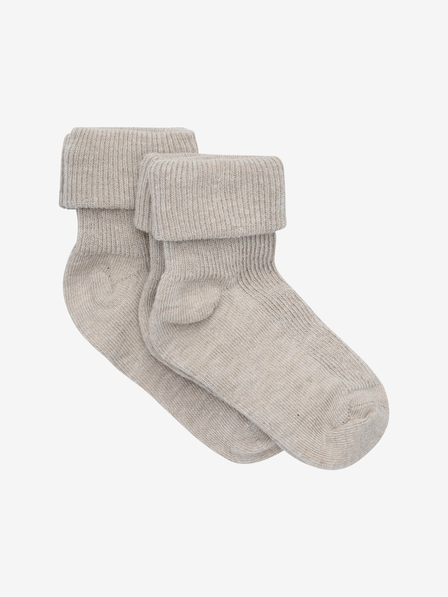 Minymo - 2er-Pack Socken gerippt Beige