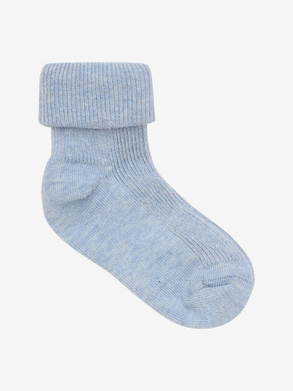 Minymo - 2er-Pack Socken gerippt Blau