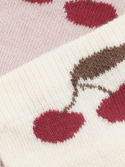 Minymo - 2er-Pack Socken Kirsche