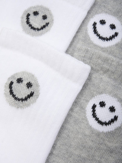 Minymo - 2er-Pack Tennis Socken Smiley