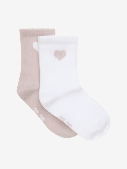 Minymo - 2er-Pack Tennis Socken Herz