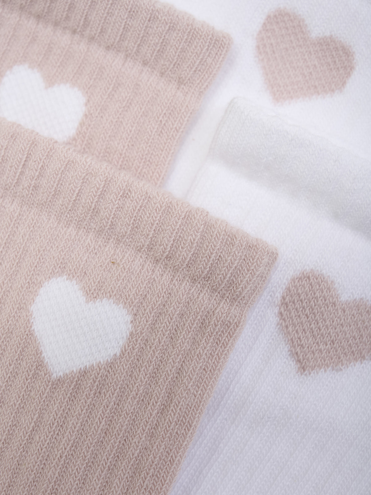 Minymo - 2er-Pack Tennis Socken Herz