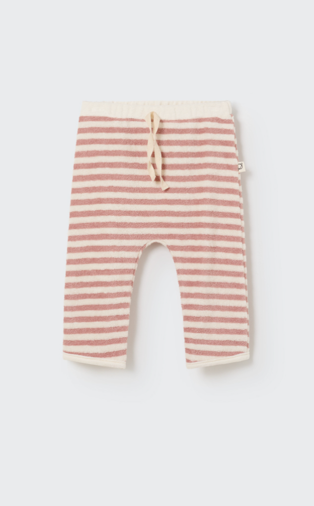 My Little Cozmo -  Baby Hose Frottee rosa gestreift