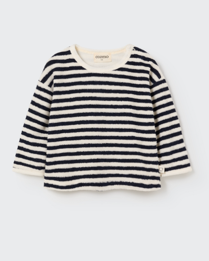 My Little Cozmo -  Baby langarm Shirt dunkelblau gestreift