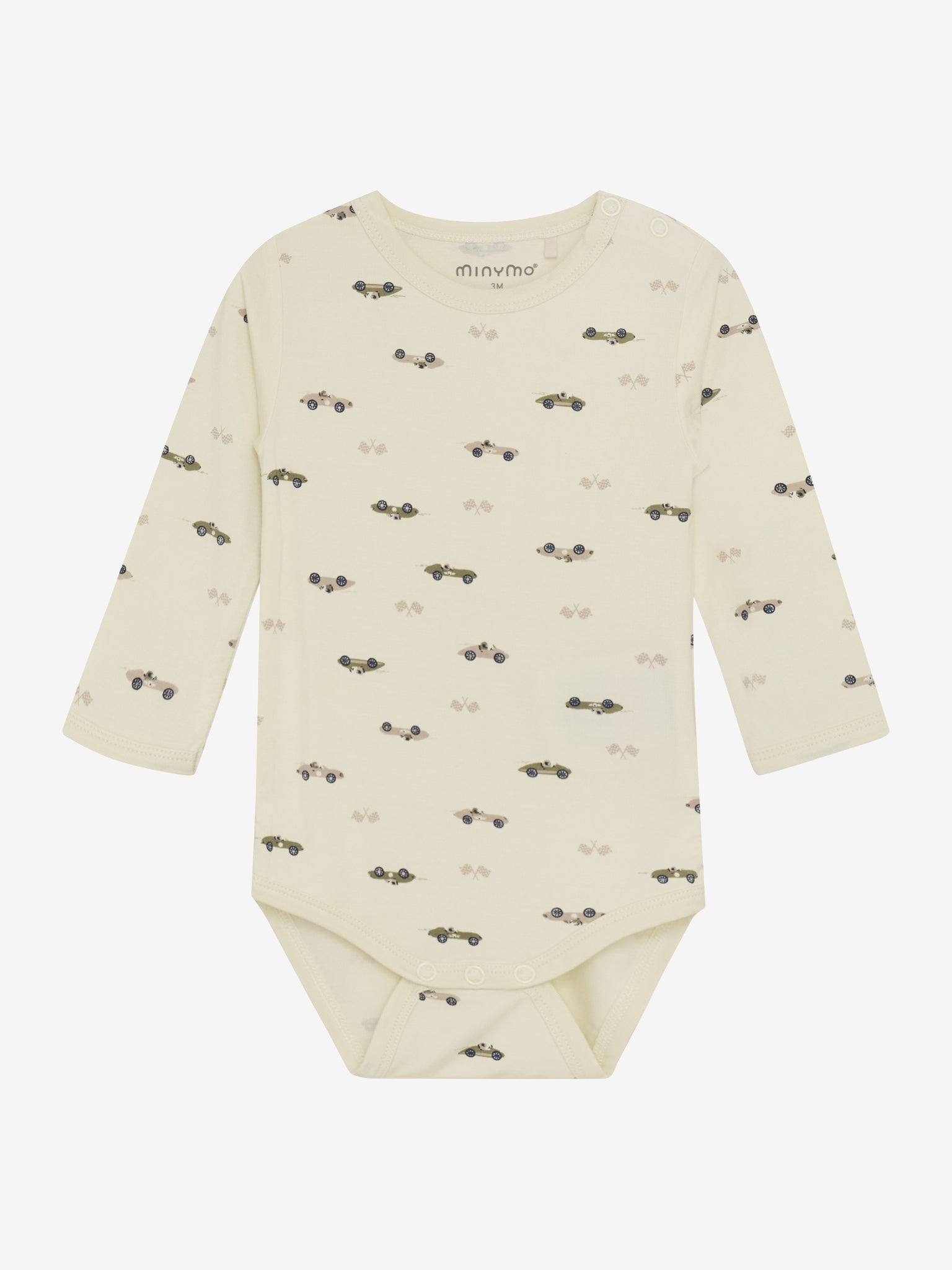 Minymo - Babybody langarm Rennautos