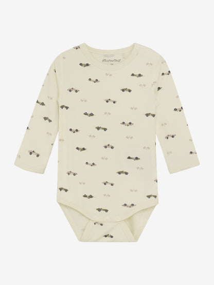 Minymo - Babybody langarm Rennautos