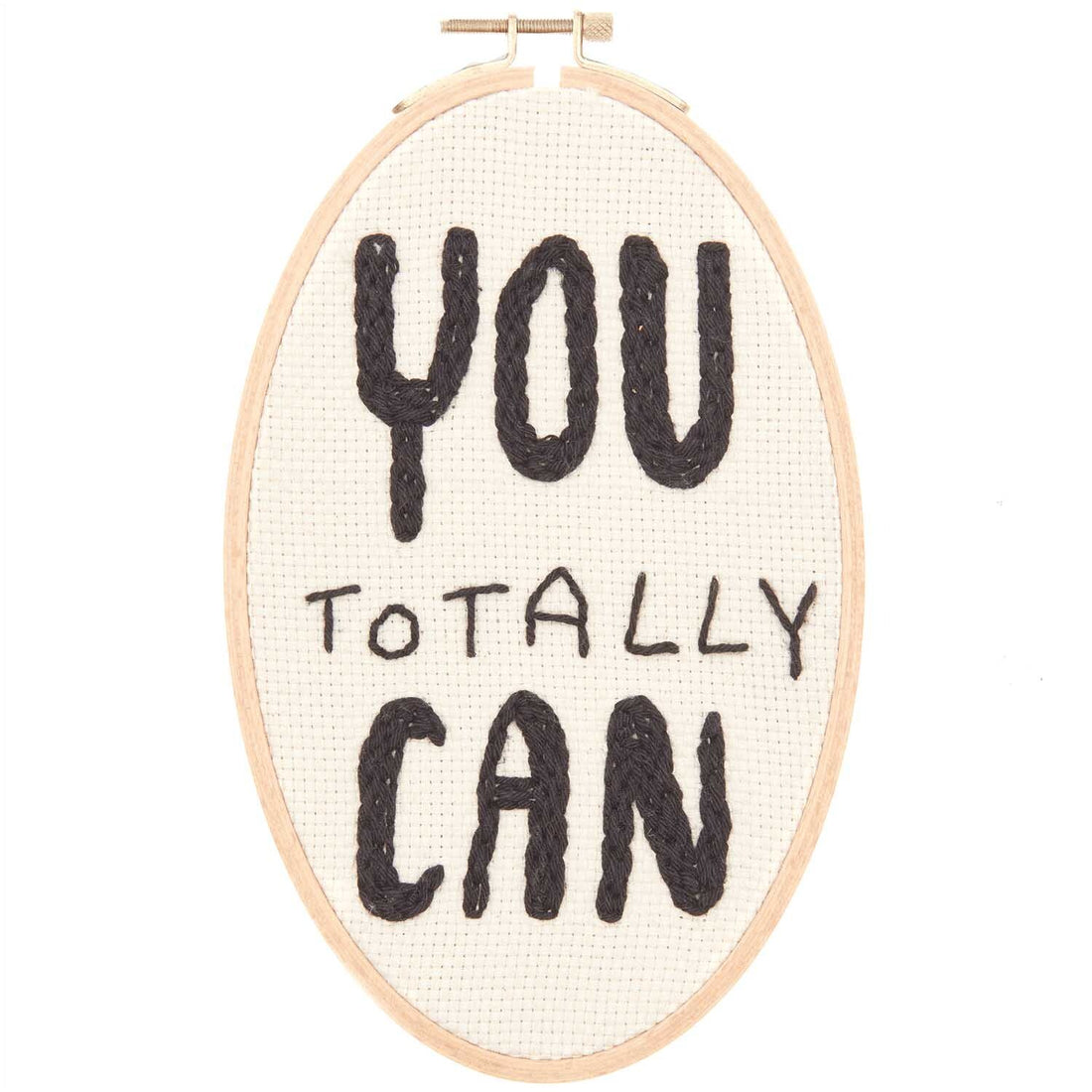 RICO DESIGN - Punch Needle Set „You Totally Can“ oval, 13 x 21 cm - AURYN Shop