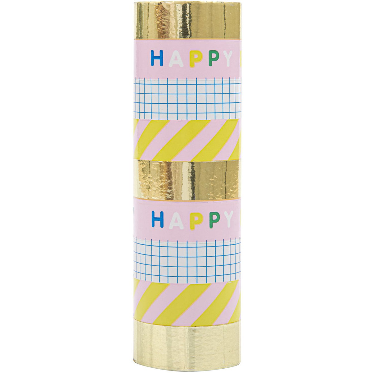 RICO DESIGN - Luftschlangen Happy Birthday gold 3,8m