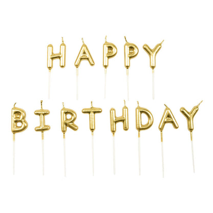 RICO DESIGN - Kerzen Happy Birthday gold