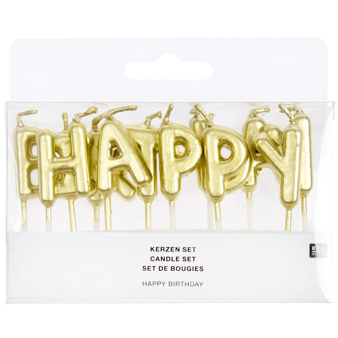 RICO DESIGN - Kerzen Happy Birthday gold - AURYN Shop