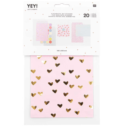 RICO DESIGN - Geschenktüten mit Stickern Mix