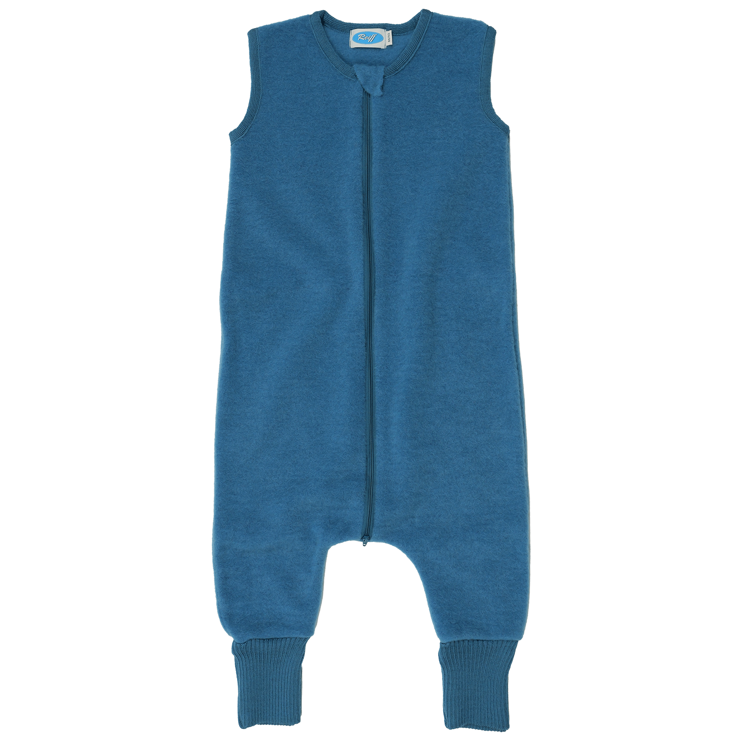 Reiff - Schlafsack mit Füßen ohne Arm Wollfleece blau