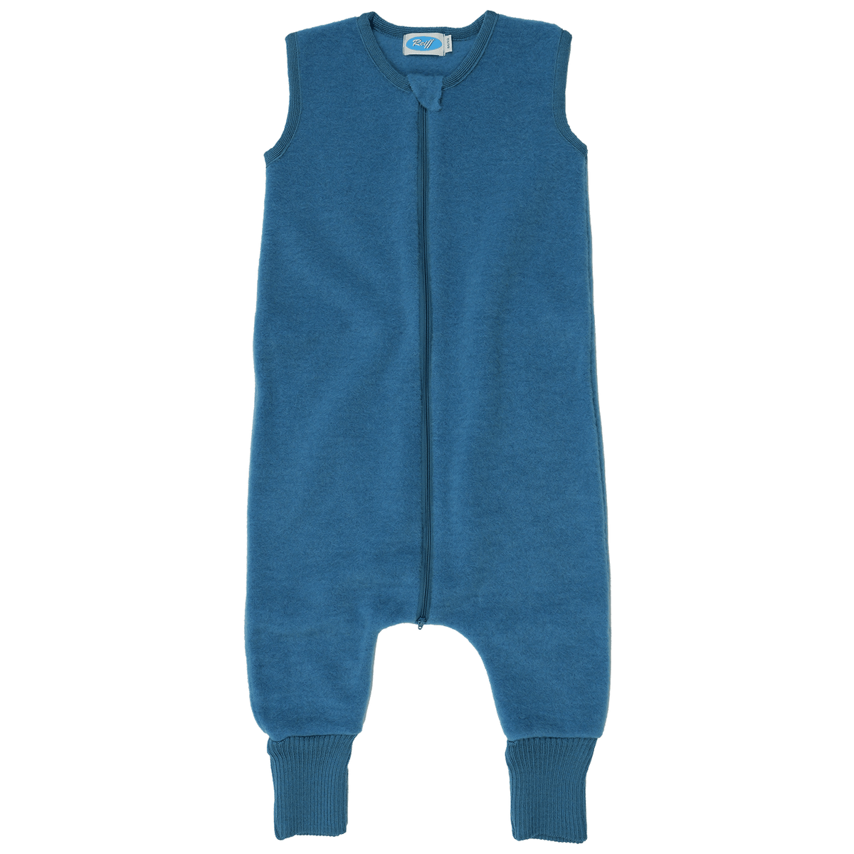Reiff - Schlafsack mit Füßen ohne Arm Wollfleece blau