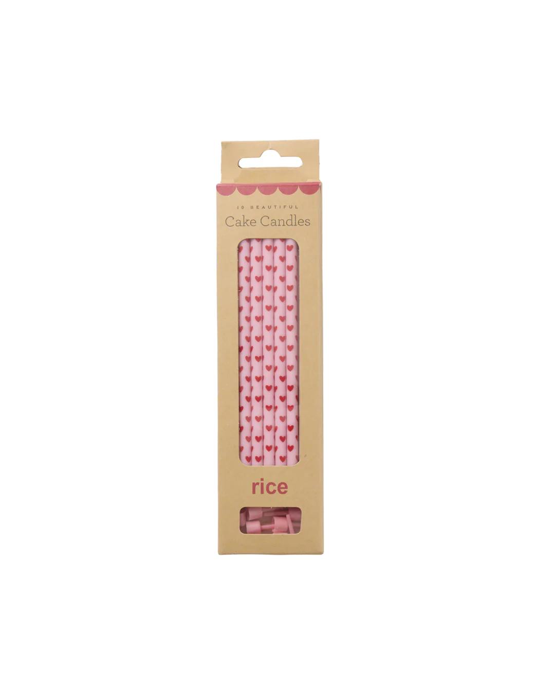 Rice - lange Kuchenkerzen Herzen