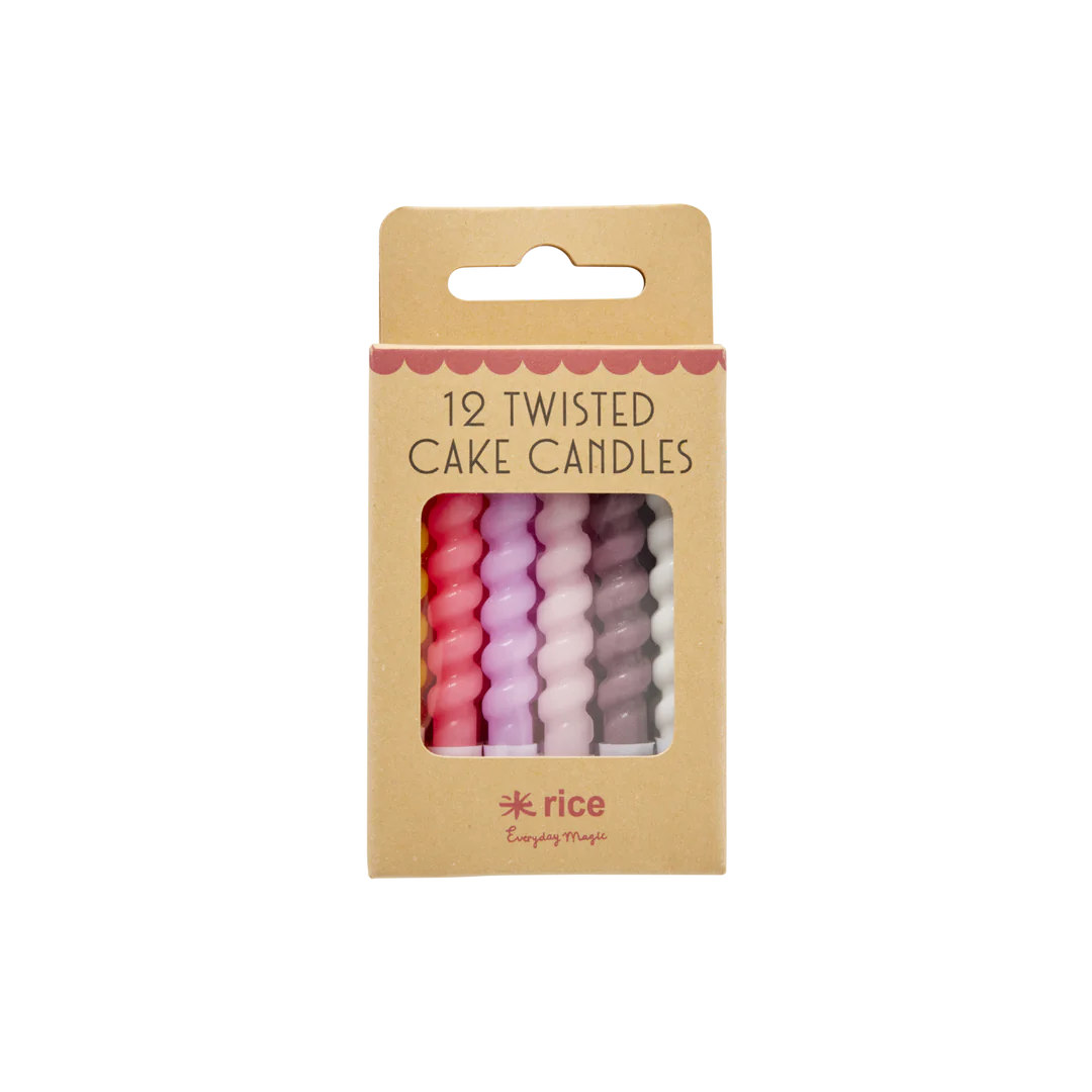 Rice - twisted cake Kerze rosa