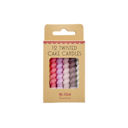 Rice - twisted cake Kerze rosa