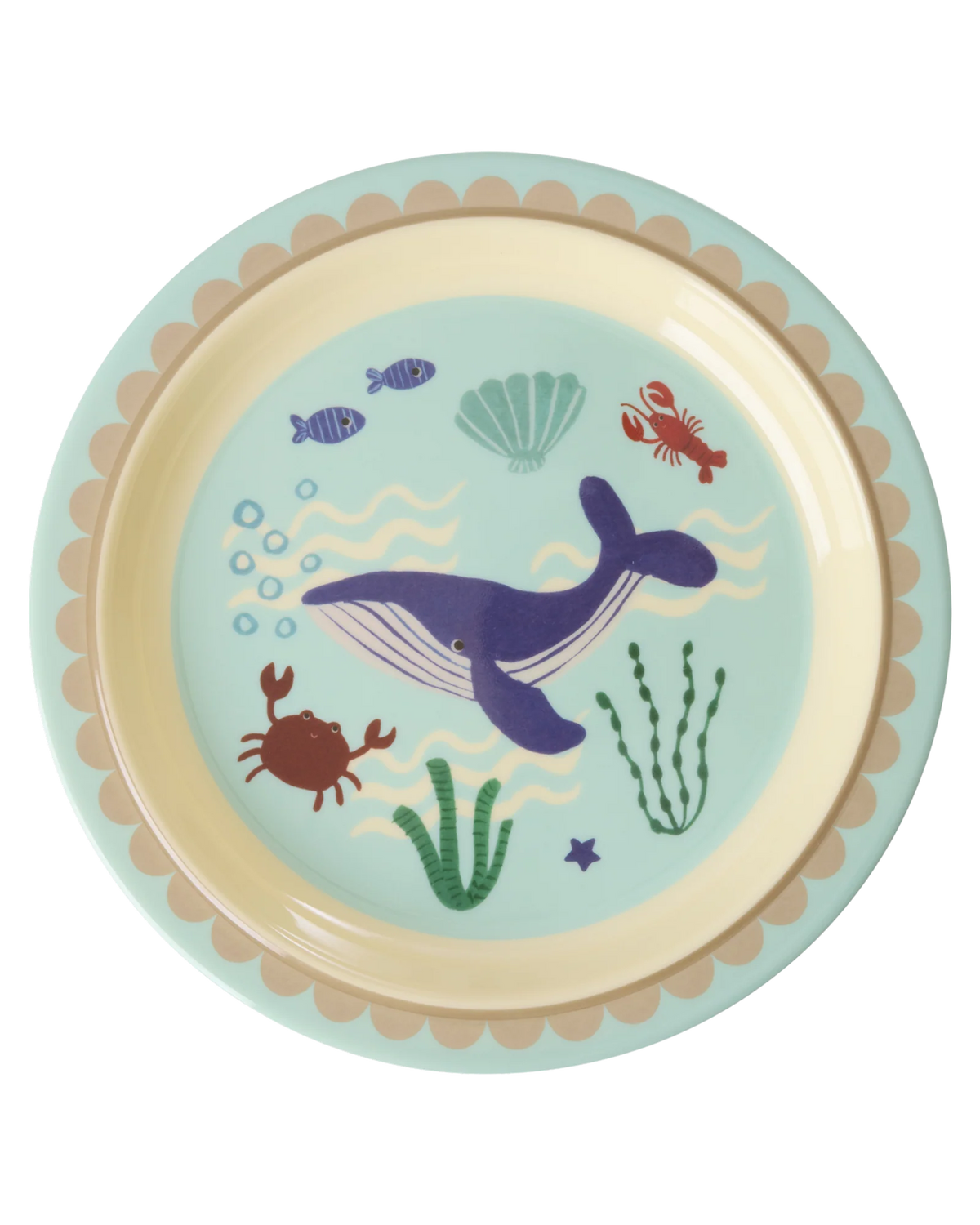 Rice - Melamin Kinderteller Ozean blau
