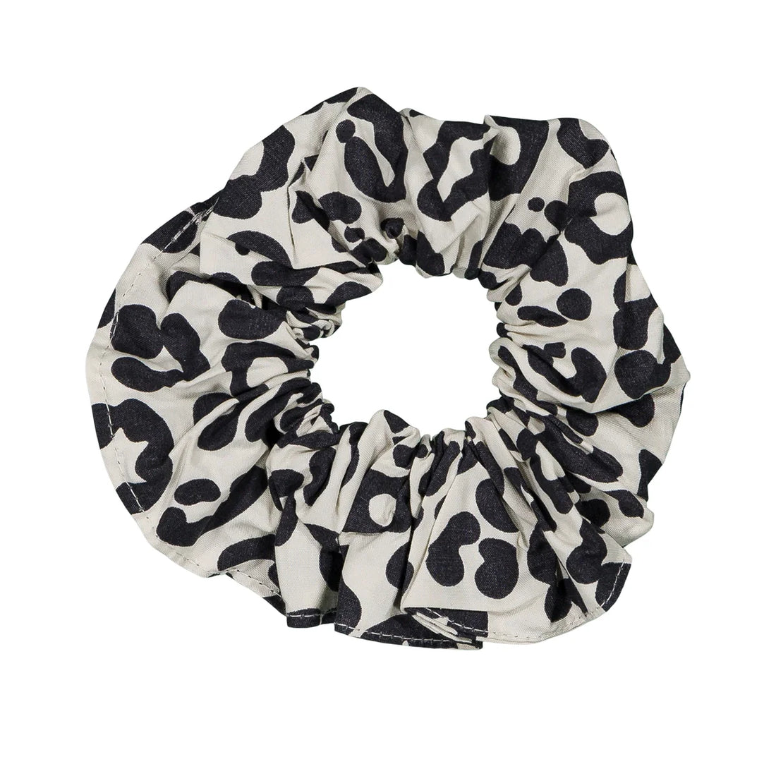 Rose in April - Scrunchie Leoprint schwarz/natur