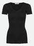 Rosemunde - T-Shirt aus Seide und Baumwolle schwarz