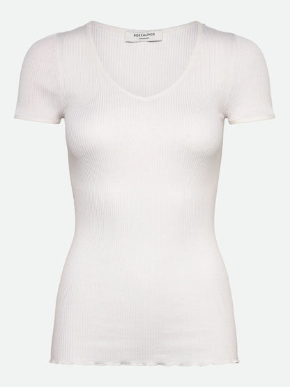Rosemunde - T-Shirt aus Seide und Baumwolle weis