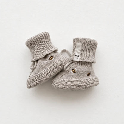 Saga Copenhagen - Baby Schuhe Bio-Baumwolle beige Biene