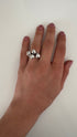 Schmuck TBSG -  Ring mit Kugeln silber