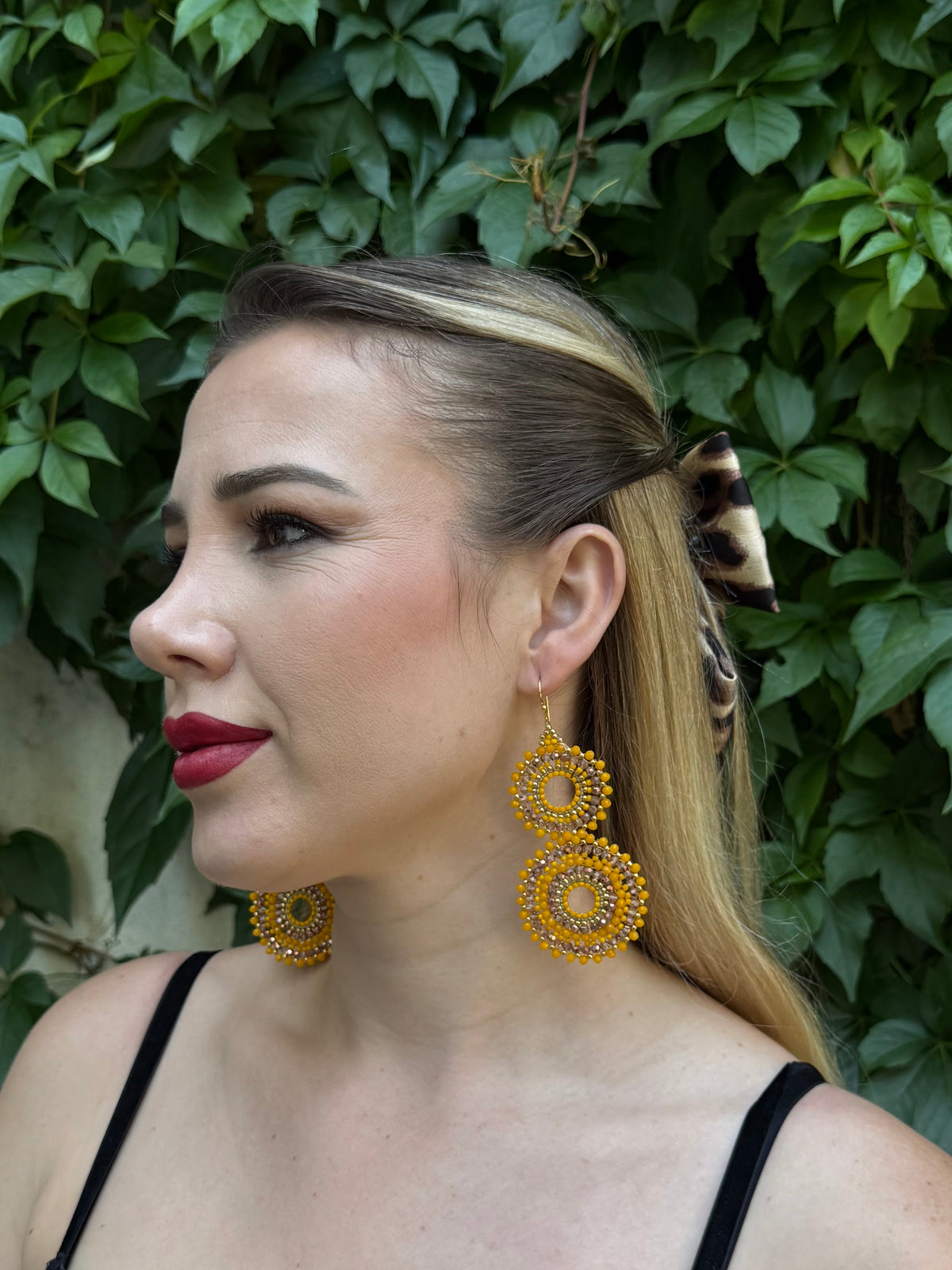 Sisterschmuck-ohhringe-gelb-zweikreise