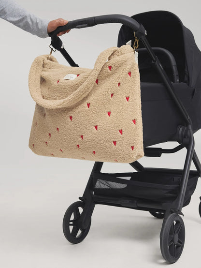 Studio Noos - Teddy Wickeltasche natur Herzen