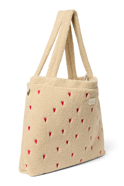 Studio Noos - Teddy Wickeltasche natur Herzen