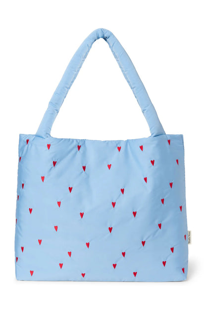 Studio Noos - Puffy Mom Bag Hellblau mit Herzen