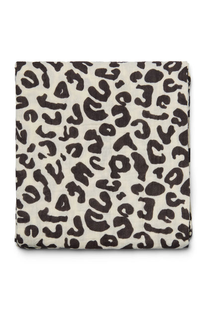Studio Noos - Babyswaddle 120cm aus Baumwolle (bio) Leopard hell