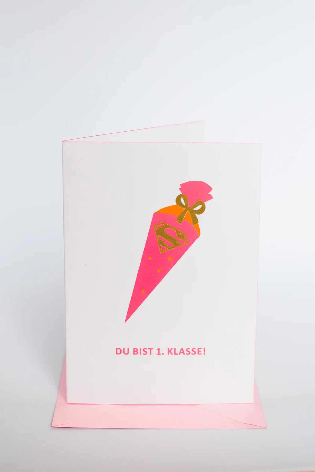 Von Rike - Karte Schulkind Pink