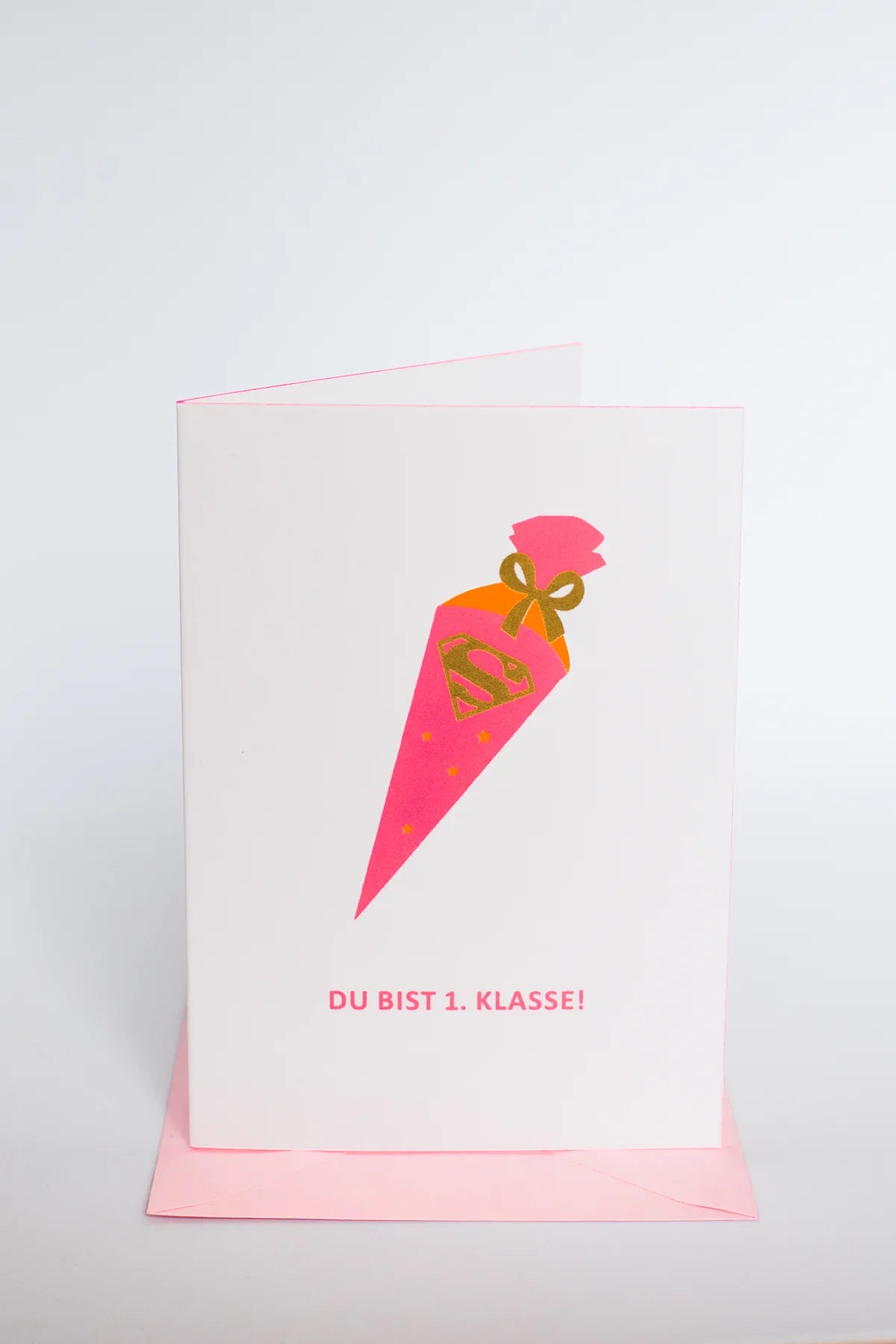 Von Rike - Karte Schulkind Pink