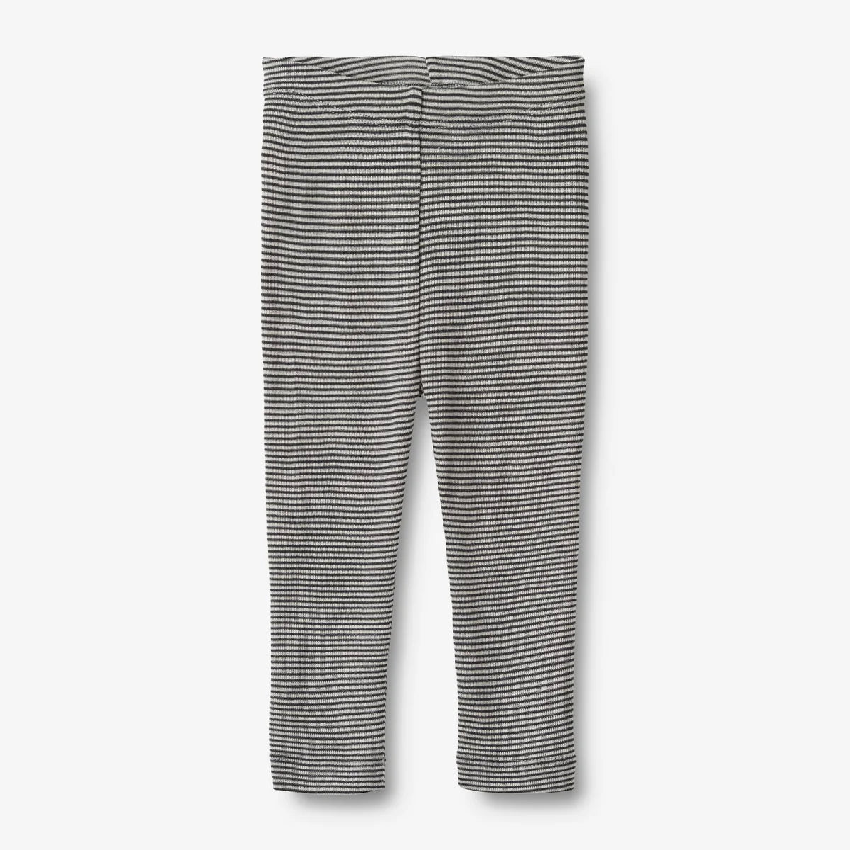 Wheat - Baby Leggings Agi Wolle Streifen grau/blau