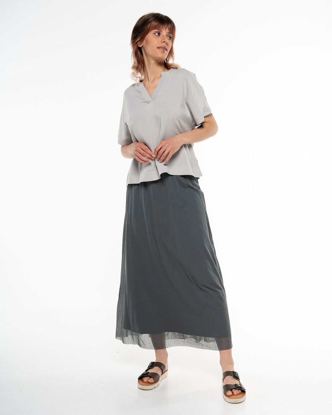 Alma &amp; Lovis - Blusenshirt aus 100% EcoVero grau