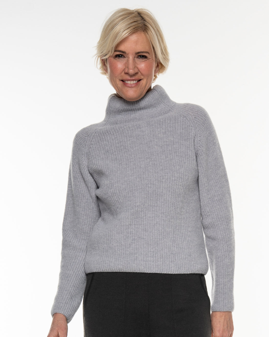 Alma & Lovis - Damen Pullover Wolle & Cashmere, grau