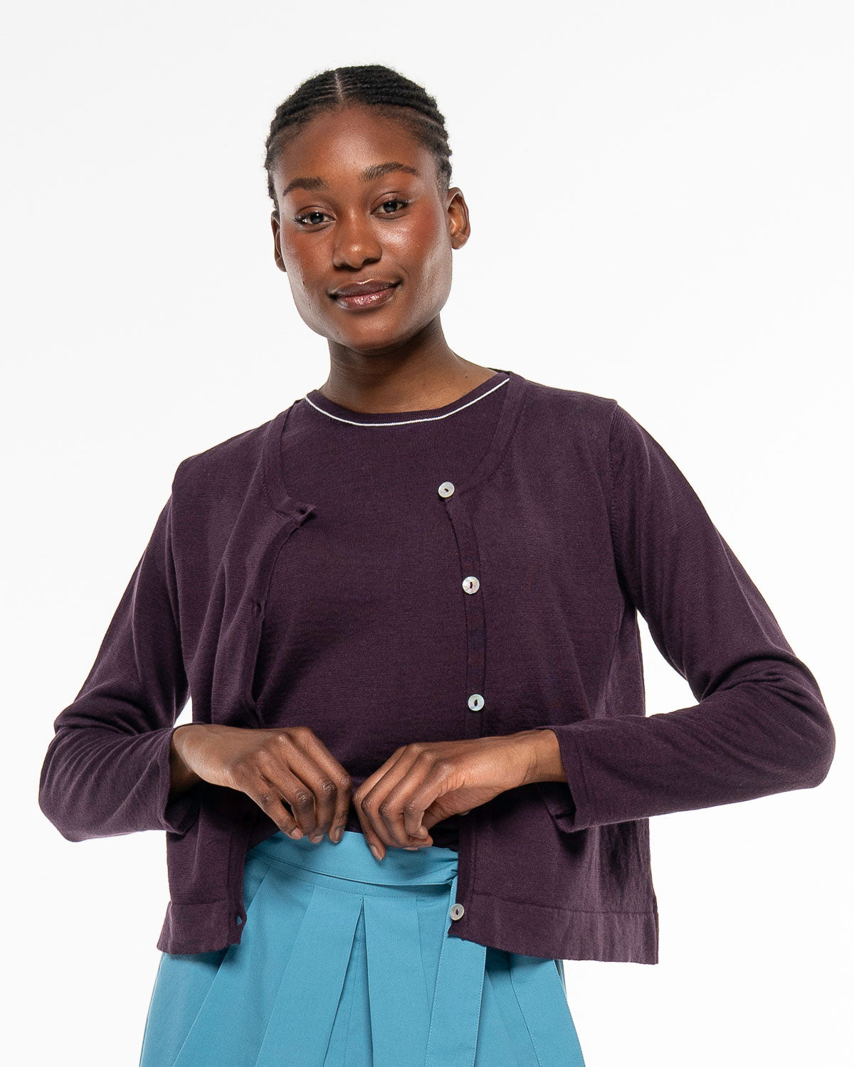 Alma &amp; Lovis - Strickjacke Leinen-Cotton-Mix