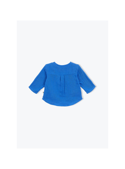 Arsène et les Pipelettes - Baby Bluse Baumwolle blau