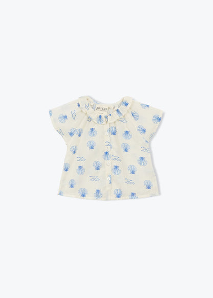 Süße Baby Bluse mit Muscheln Aufdruck für Mädchen&amp;nbsp; von Arsène et les Pipelettes.