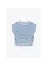 Arsène et les Pipelettes - Damen T-Shirt blau-weiß gestreift