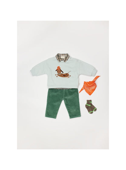 Arsène et les Pipelettes - Baby Cordhose Baumwolle (Bio) grün