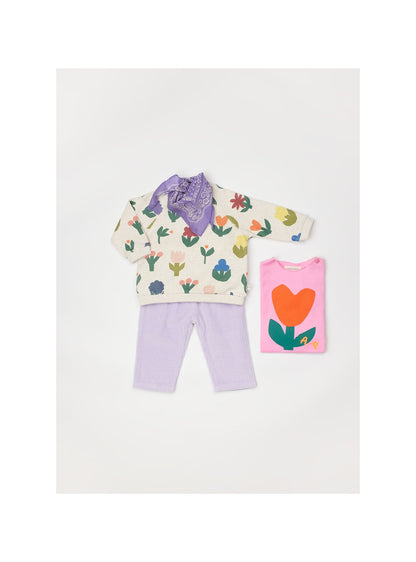 Arsène et les Pipelettes - Baby Cordhose Baumwolle (Bio) braun lila