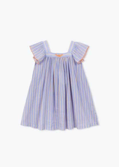 Arsène et les Pipelettes - Kinder Kleid lila gestreift