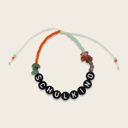 Ava &amp; Yves -Perlenarmband Schulkind in mint/orange