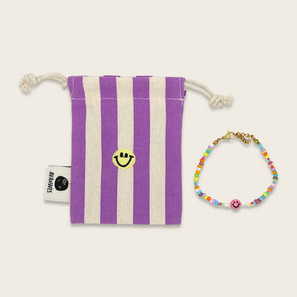 Ava &amp; Yves -Kinder Perlenarmband bunt smile