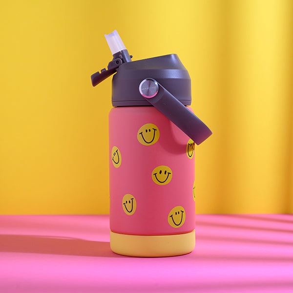 Ava &amp; Yves - Kinder Trinkflasche Smile, pink 350ml