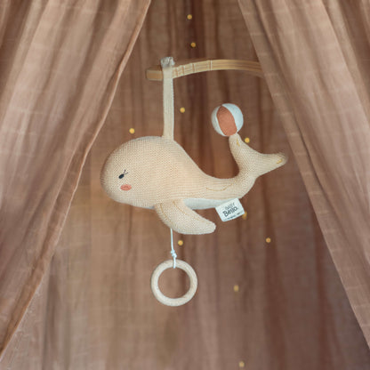 Baby Bello - Spieluhr "Wal" Baumwolle (Bio) natur - AURYN Shop