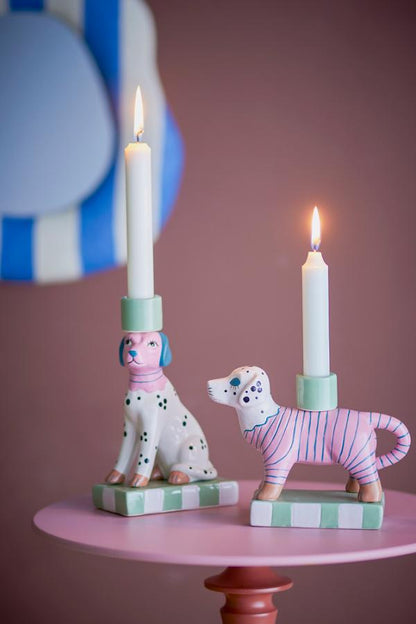 Bloomingville - Doglie Kerzenhalter, rose, Steingut