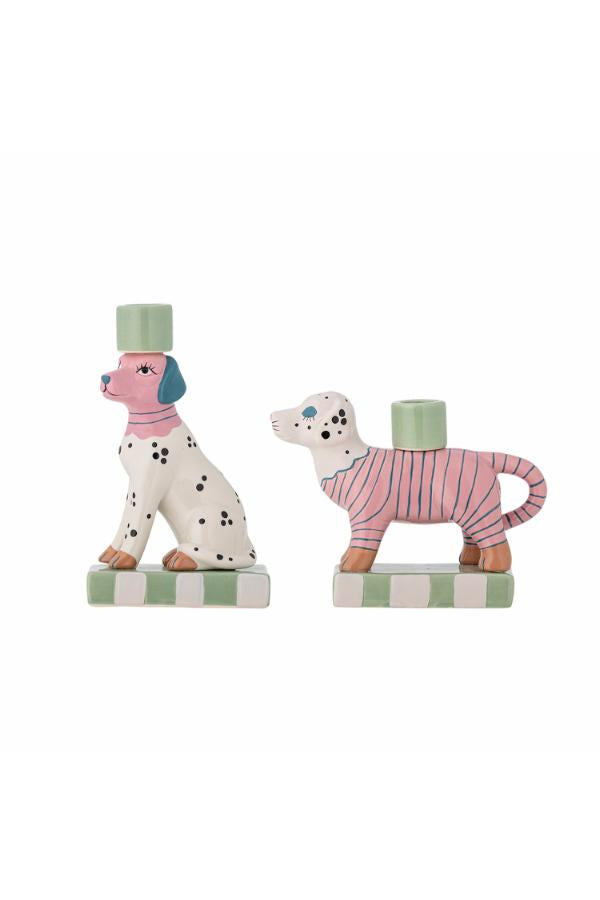 Bloomingville - Doglie Kerzenhalter, rose, Steingut