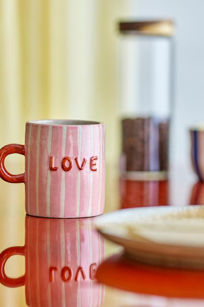 Bloomingville - Cherish Becher „Mom" – Steingut-Tasse